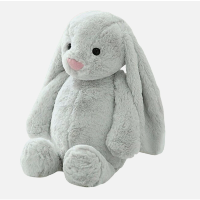 Grey 30CM Long Ear Rabbit Plush Toy Soft Stuffed Cute Bunny Cartoon