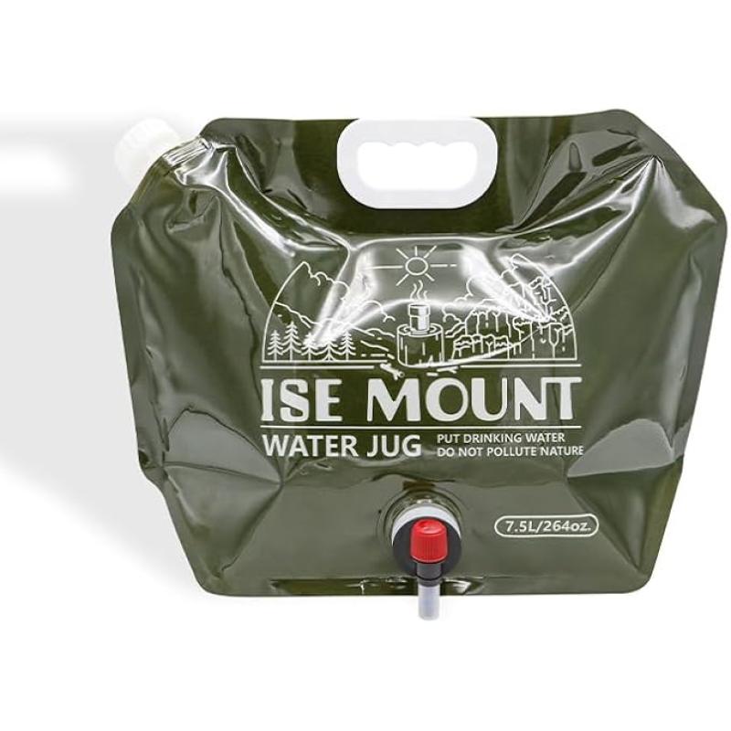 7.5L Folding Water Storage Bag Outdoor Large Capacity Plastic Bucket with Valve Camping Supplies Por