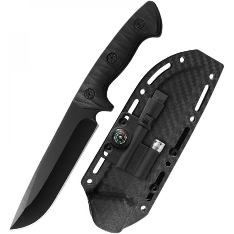 Free shipping Ultimate Survival Knife Set - Fixed Blade With Kydex Sleeve, 5Cr13Mov Steel, Igniter, 