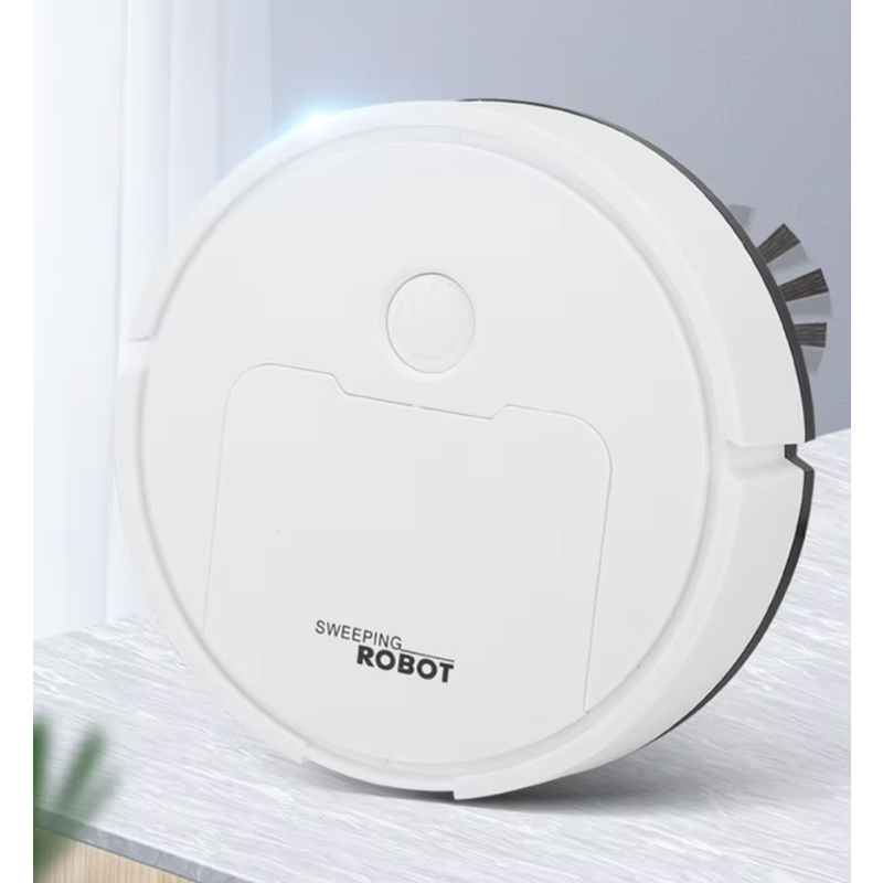 White Fully Automatic 3-in-1 Sweeping Robot Suction Mop Household Cleaner