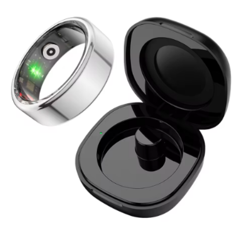 Color:Silver, Ring Size:10 with Charging Case  COLMI-R02