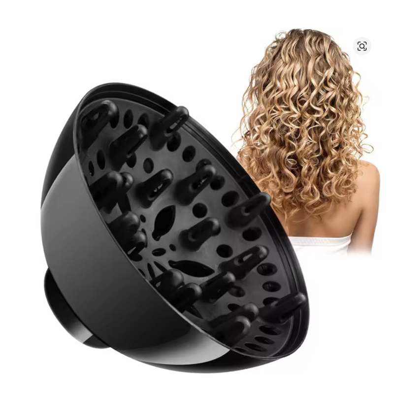 Black Universal Barbershop Hair Diffuser Large Head Professional Curling Dryer