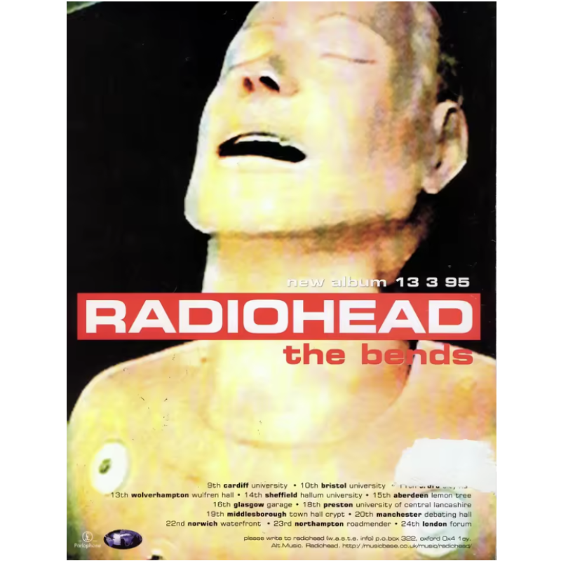 30x40cm Scandinavian Classic Vintage Radiohead Music Canvas Wall Art No Frame