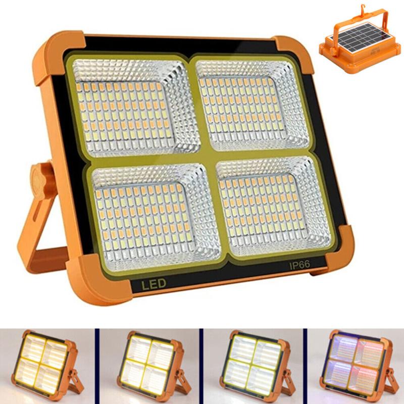 Solar portable lamp rechargeable floodlight super bright home night market street lamp outdoor multi