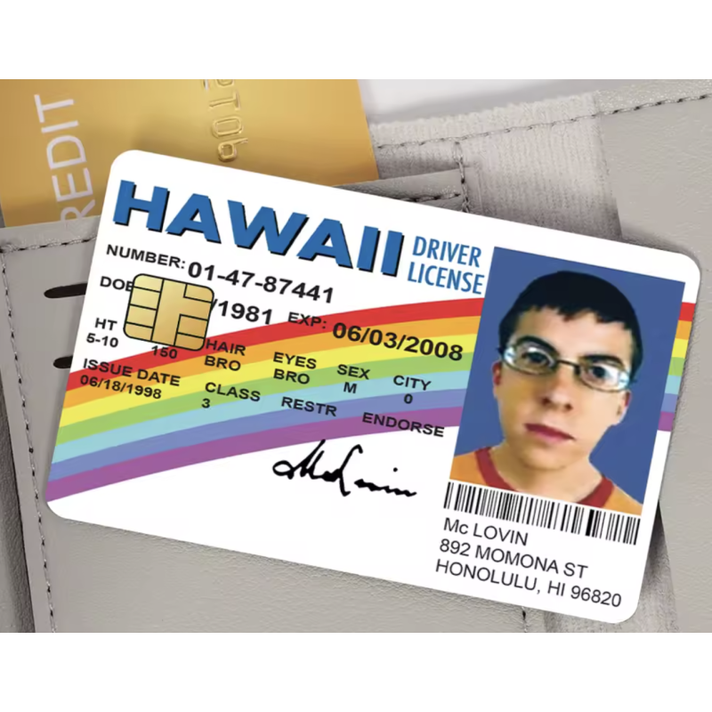 Z1 Mclovin Bank Credit Card Stickers 4PCS Waterproof 18×13.5cm