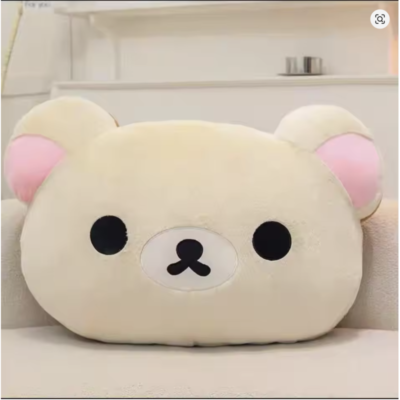 White Rilakkuma Plush Warm Hand Pillow 30cm Soft Bear Cushion Toy
