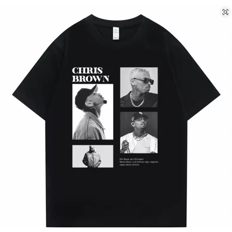 Black Graphic Print Oversized Hip Hop T-Shirt – Men & Women