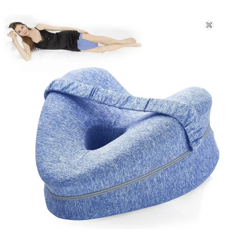 Blue Ergonomic Leg Support Pillow – Relieve Sciatica, Back & Hip Pain