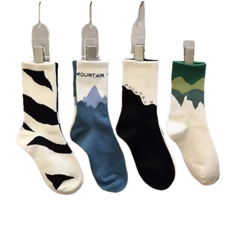 4 Pairs Unisex Soft Fashion Socks – Comfortable and Breathable, One Size