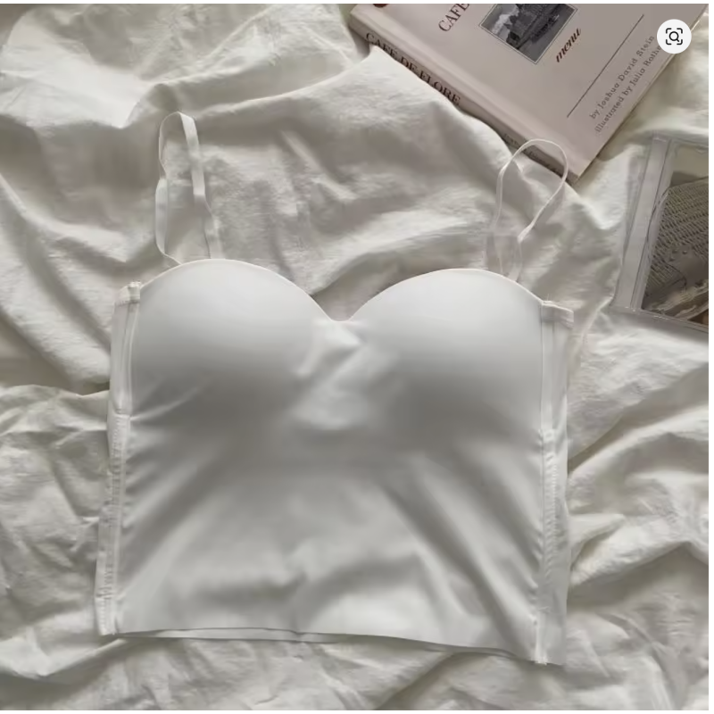 White Thin Double-Strap Sports Vest – Slim Fit Women, One Size