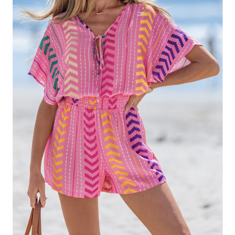 Size:M   Light & Easy Abstract Romper