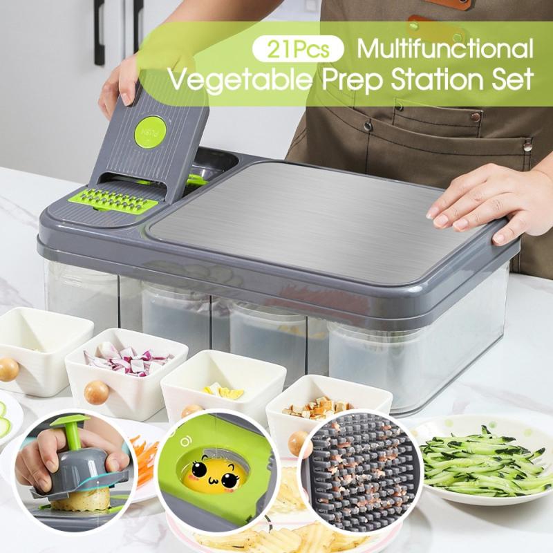 Material Multifunctional Deluxe Vegetable and Fruit Cutter Manual Food Grater Slicer Chopper Drain S
