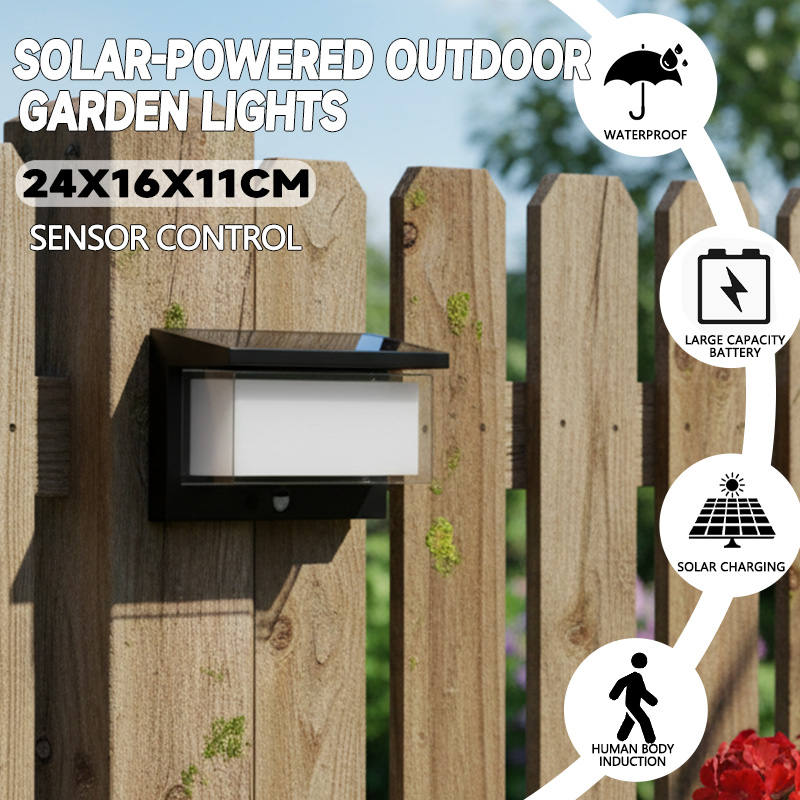 Cold light solar outdoor garden light household solar human body sensor light garden outdoor
