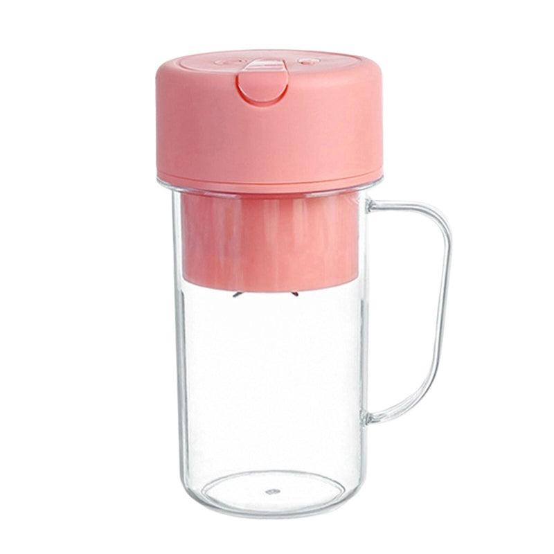 Free shipping Pink 340ml Portable USB Blender Cup – Mini Six-Blade Juicer for Shakes