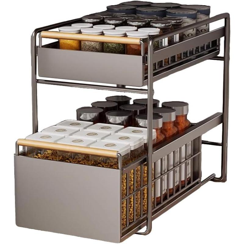 Free shipping Kitchen sink storage rack seasoning dishes sink multi-functional storage rack cabinet 