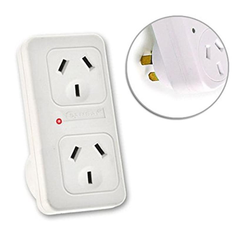 Free shipping Vertical Powerpoint Double Surge Protector Adaptor/Outlet Spliter/AU …