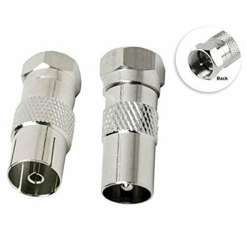 Free shipping 2pc F-Type Male to Coax Female Socket/F Male to PAL M TV Antenna Cable Adapter