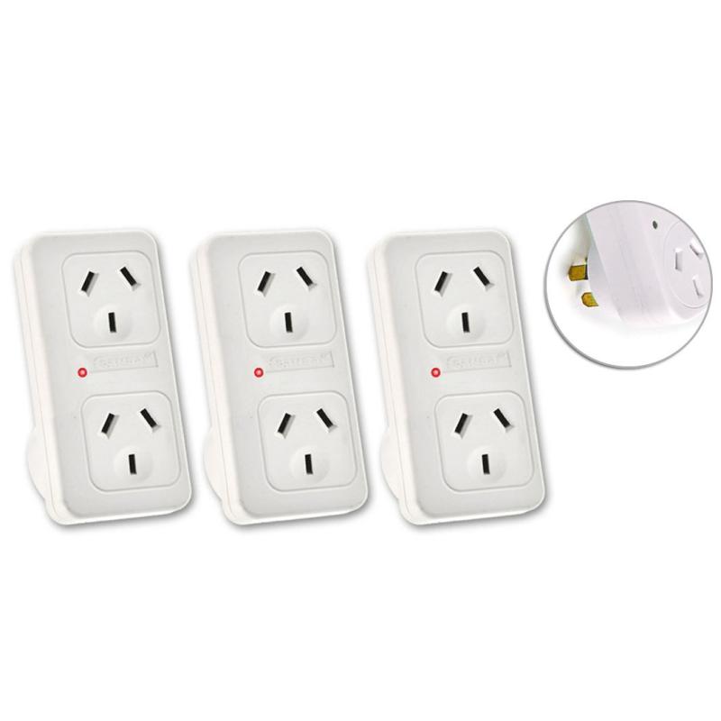 Free shipping Vertical Up Powerpoint Double Adaptor/Outlet Power Board Splitter/NZ/AU
