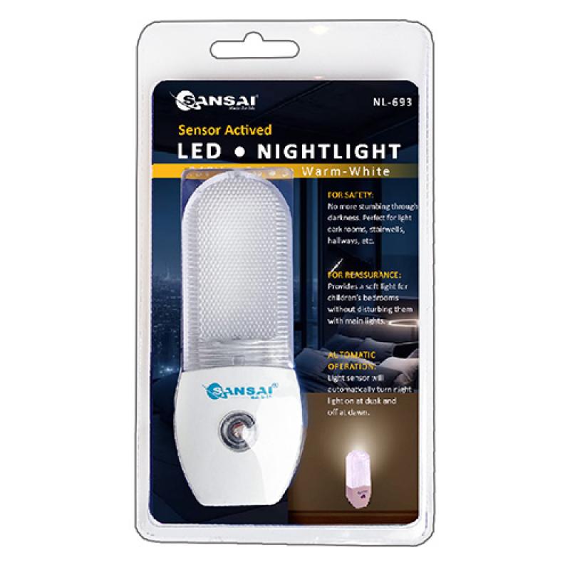 Free shipping NL-693 Auto-Sensor LED Night Light – Warm White
