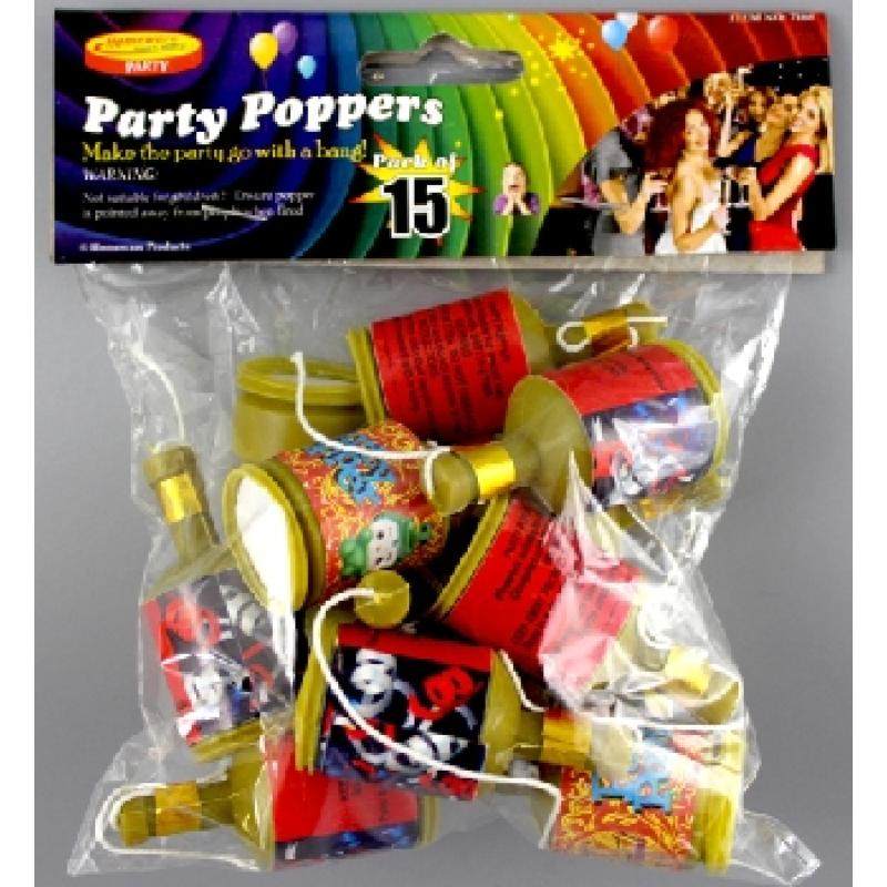 Free shipping 30Pcs Party Poppers and 12Pcs Party Hats Celebration Confetti AU Stock