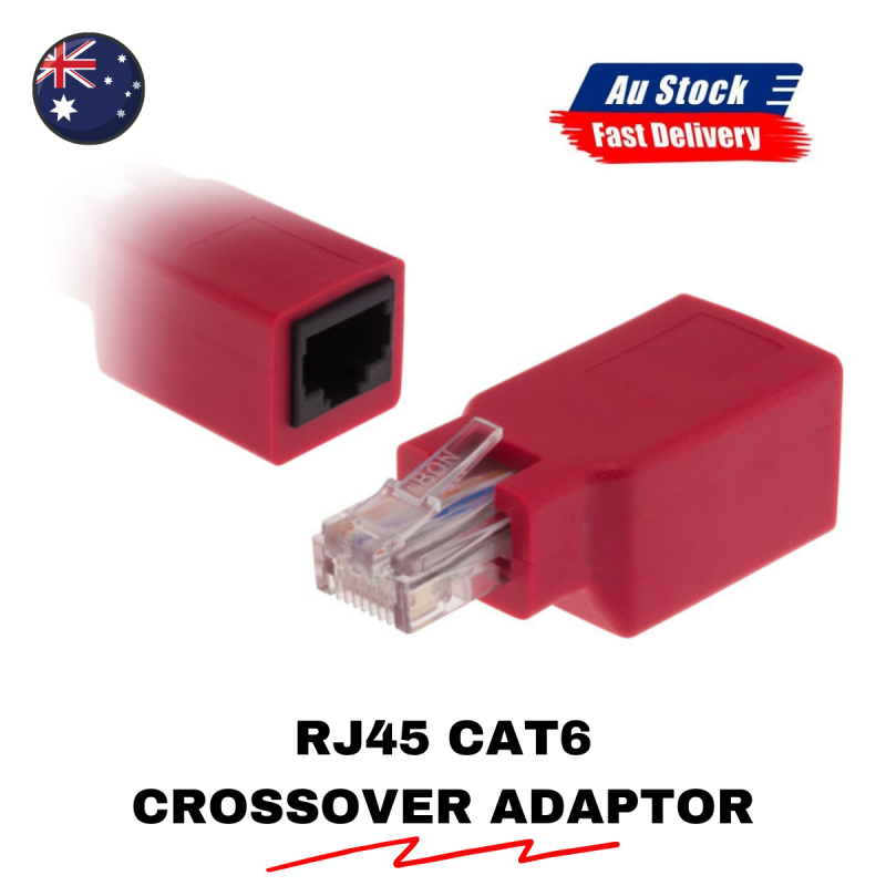 Free shipping RJ45 CAT6 CROSSOVER ADAPTOR RED