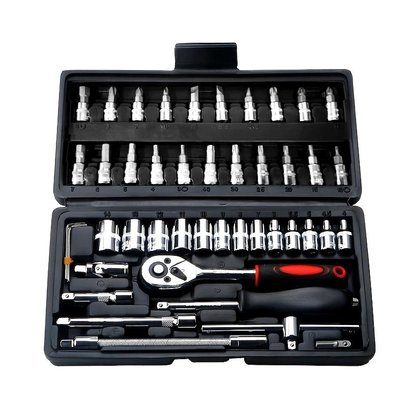 Free shipping 46pcs Wrench Set - Durable Socket Drill for Car and Home Repair, Includes Premium Stor