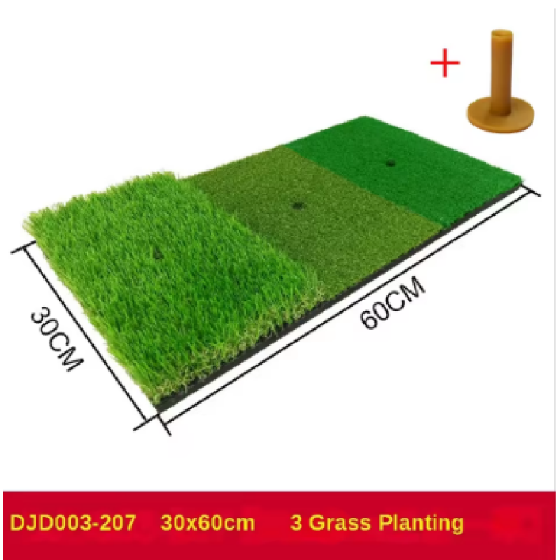 Color: DJD003-207 With TEE   Golf Hitting Mat Indoor Outdoor Mini Practice Pad 