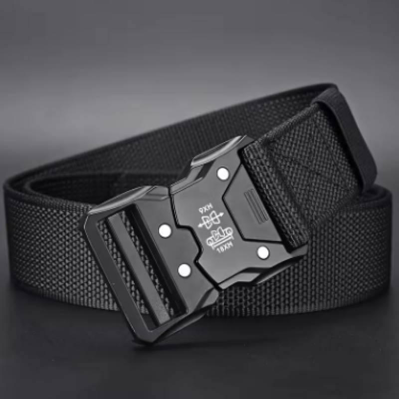 B1 black 120cm Tactical Waist Belt with Durable Automatic Buckle for Outdoor Use