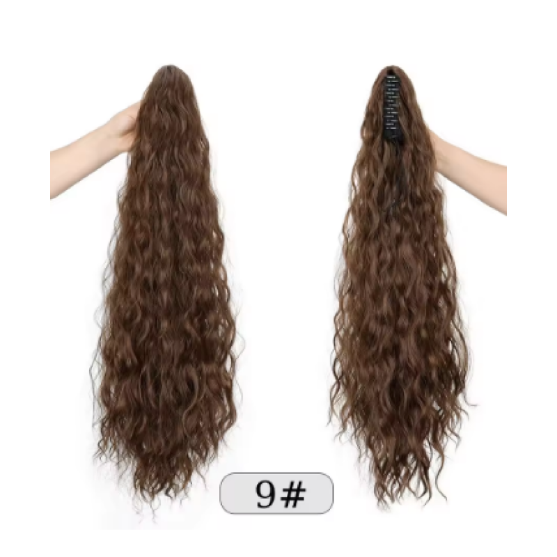 9 26inches 26inch Synthetic Long Curly Wavy Claw Clip Ponytail Extension 