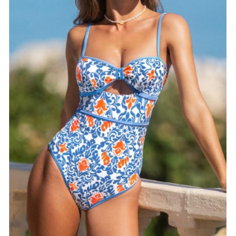 Blue S Good Timing Tummy Control One-Piece Swimsuit