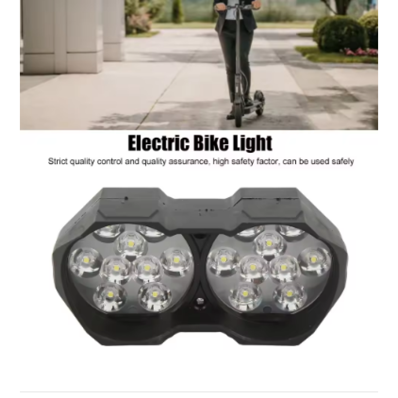 Universal Electric Bike Dual Headlight 12V‑100V Scooter Lamp