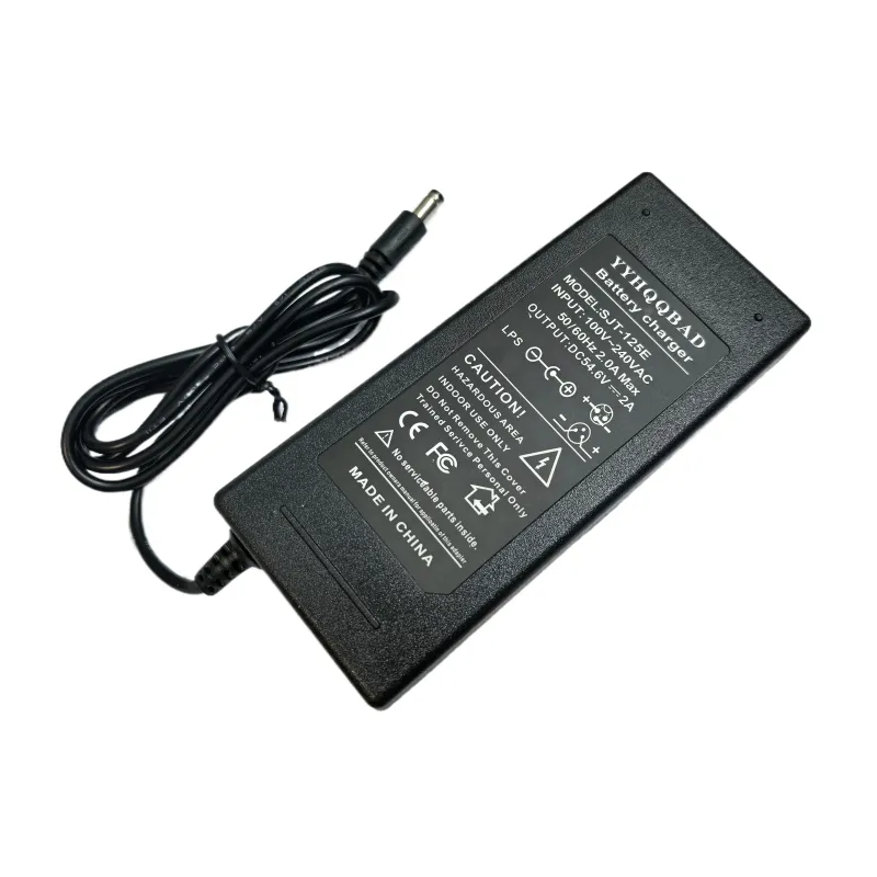 54.6V 2A charger for 48v Li-ion battery 13S 18650 battery pack DC5525 Connector