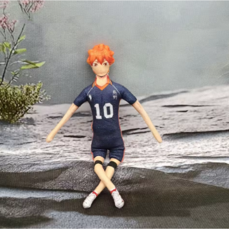 1 28cm Haikyuu cosplay keychain plush of Hinata and Kenma, cute room-decor gift