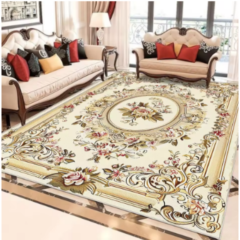 QR-5 40X60CM 1.3X2FT European style flower carpet large retro area rug 
