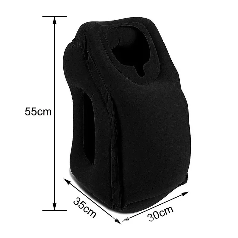 Inflatable Travel Pillow Office Nap Pillow Airplane Flight Outdoor Sleeping Bag 