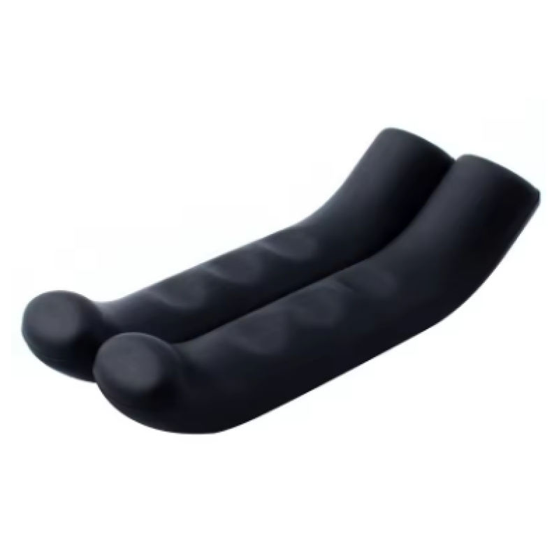 black Silicone anti-slip bicycle brake handle cover for MTB handlebars.
