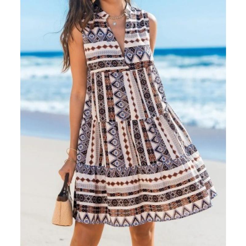 Size L Onyx Geo Mini Dress