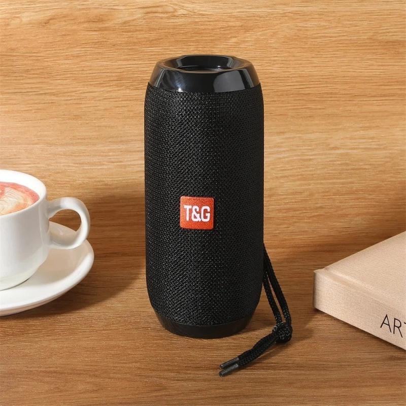 Black Portable Bluetooth Speaker – Wireless Waterproof Stereo Sound