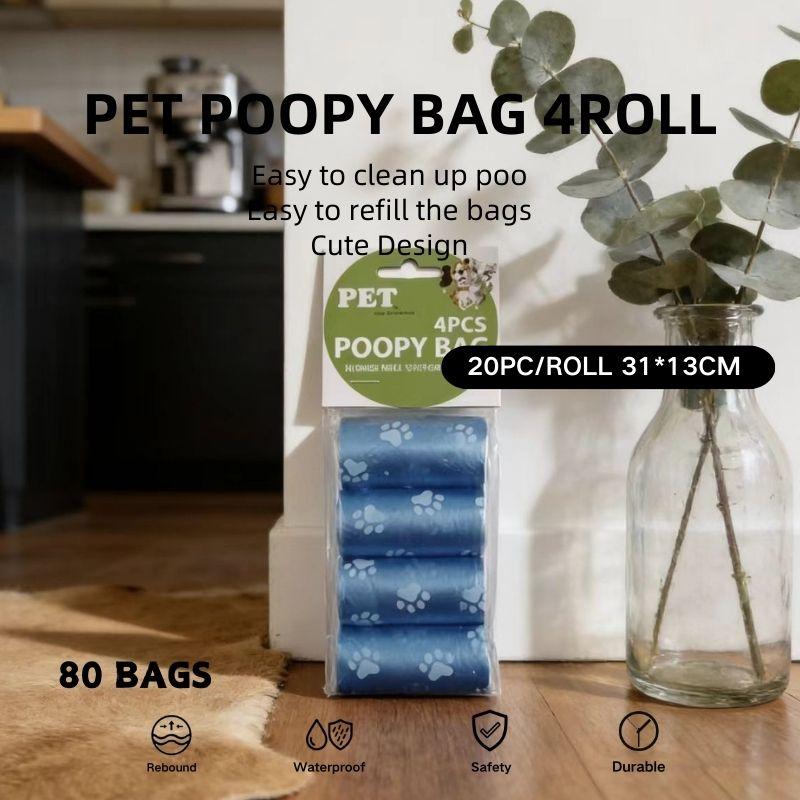 PET POOPY BAG 4ROLL 20PC/ROLL 31*13CM 80 BAGS