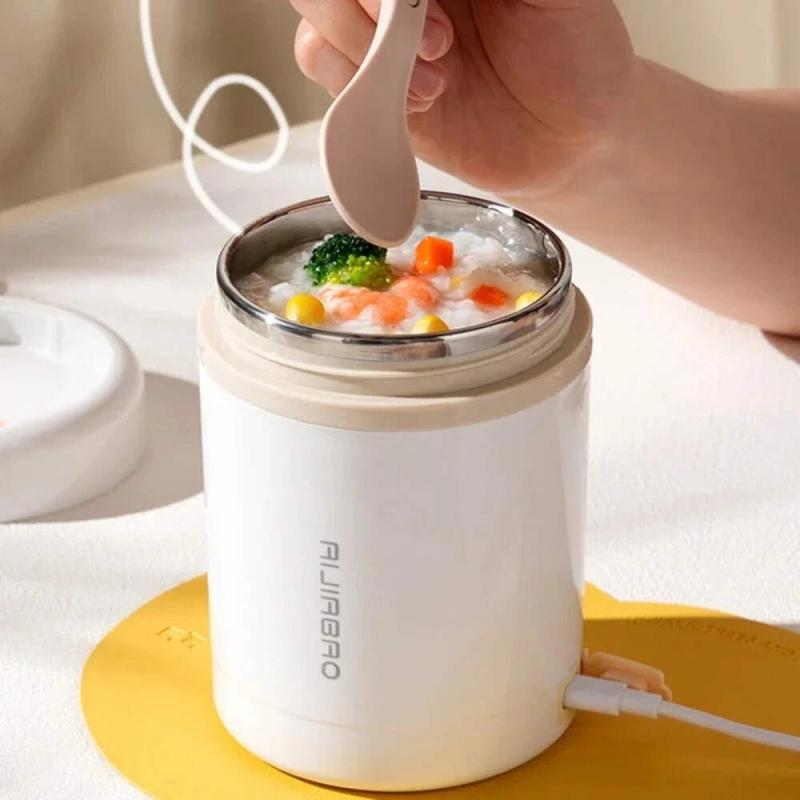 USB Electric Lunch Box – Stainless Steel Food Warmer for Office, School & Travel