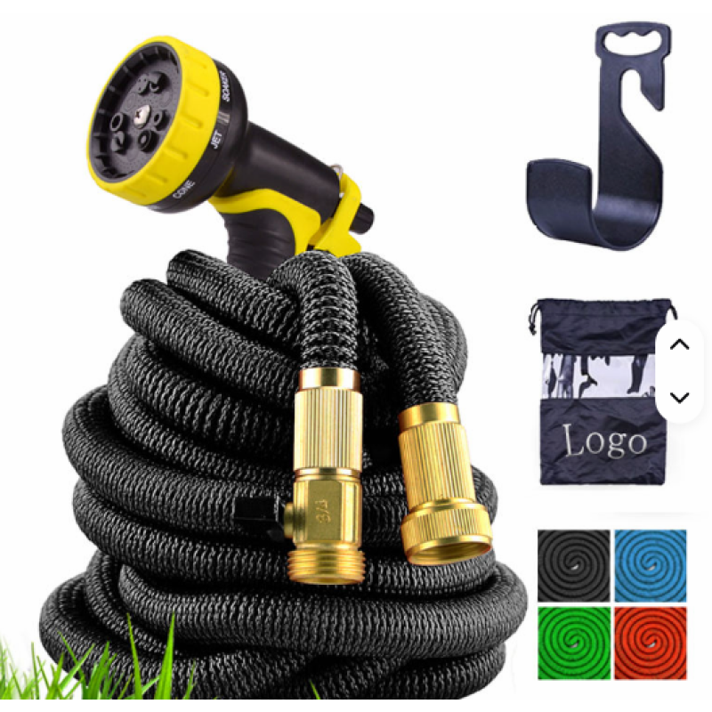 50FT Expandable Garden Hose – 2-Layer Latex & PVC Water Hose