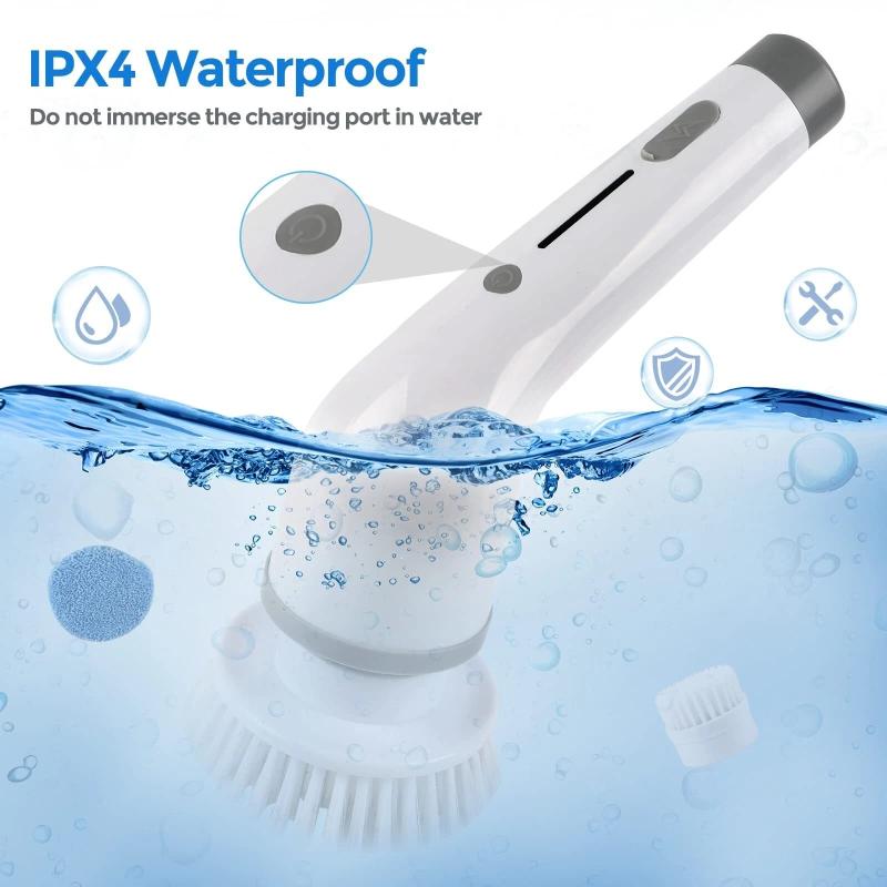 9-in-1 Cordless Electric Spin Scrubber – Adjustable Extension Handle