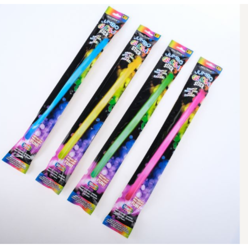 Glow Stick Jumbo 1pc 15mm x 38cm Yellow, Pink, Blue, Green