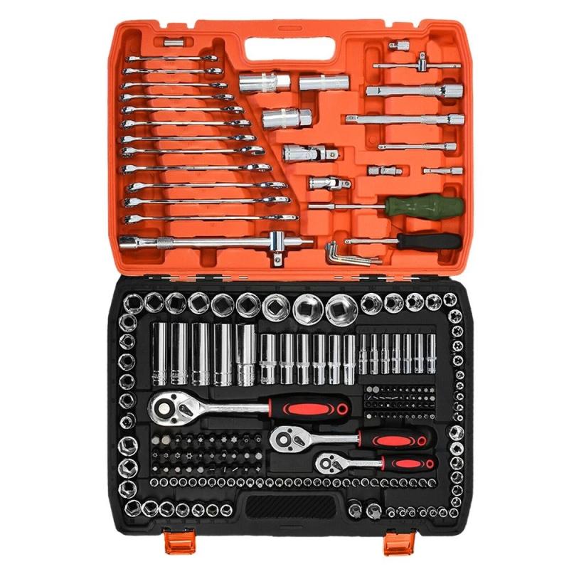216pcs Tool Set Repair Tool Set Mechanics Tool Set Screwdriver Bit Wrench Tool