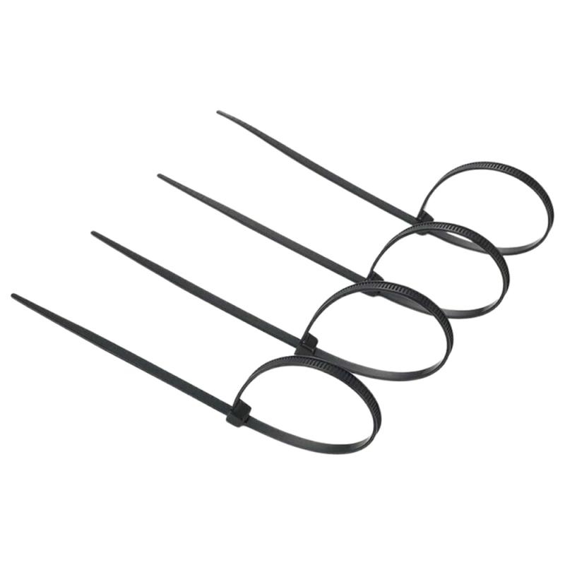 Cable Ties Black & Clear Assorted In Carton Heavy Duty Wide 295mm x 8mm 20pc 