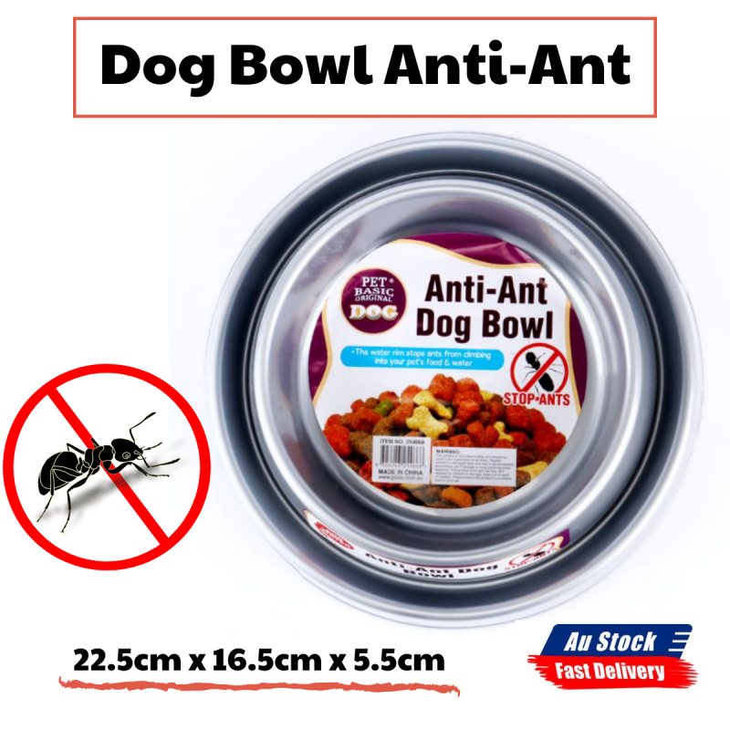 Dog Bowl Anti-Ant Grey 22.5cm x 16.5cm x 5.5cm - 183029