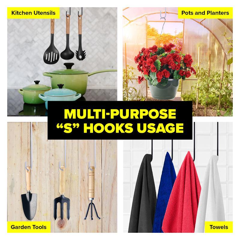 S Hook Extended 300mm x 6mm 4pk 