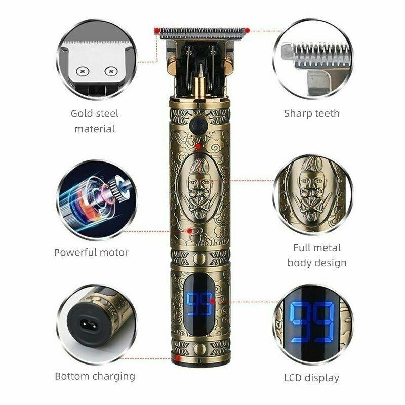 All-metal hair clipper men's home electric clipper hair salon hair clipper retro shaving electric cl